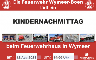 Kindernachmittag beim Feuerwehrhaus in Wymeer